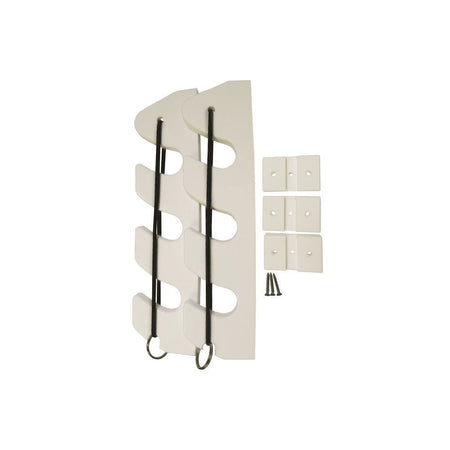 TACO Marine 3-Rod Bungee Rod Holder, White UV-Stabilized HDPE, 12-1/2 in x 3-3/4 in — Quality Boat Parts