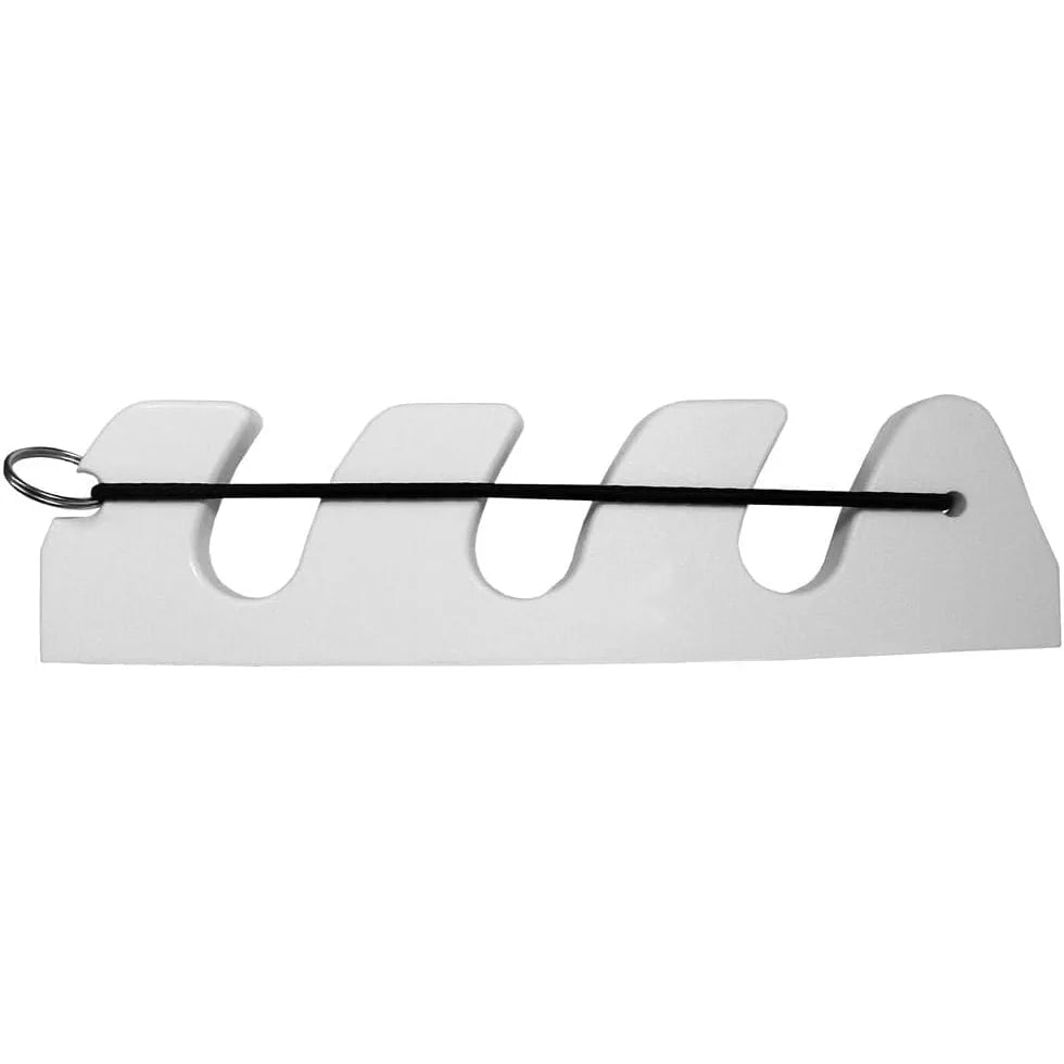 TACO Marine 3-Rod Bungee Rod Holder, White UV-Stabilized HDPE, 12-1/2 in x 3-3/4 in — Quality Boat Parts