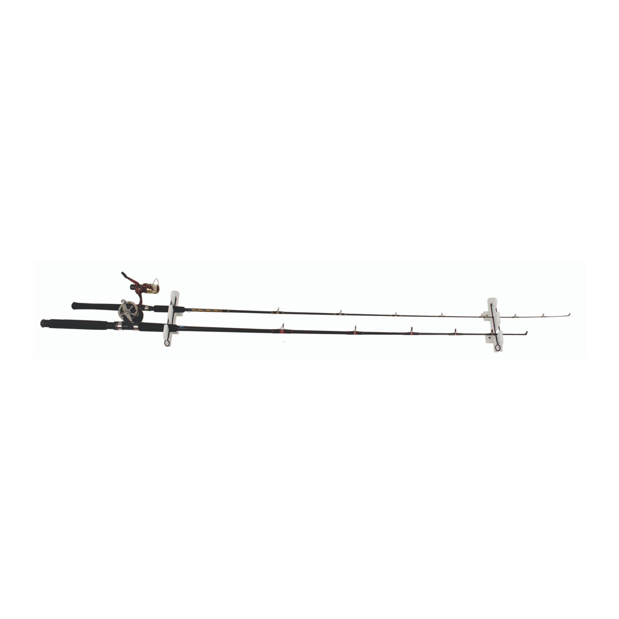 TACO Marine 3-Rod Bungee Rod Holder, White UV-Stabilized HDPE, 12-1/2 in x 3-3/4 in — Quality Boat Parts