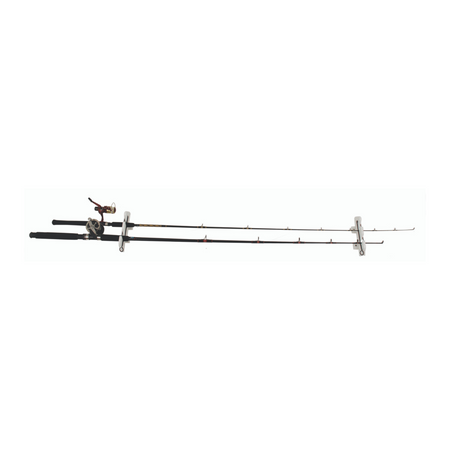 TACO Marine 3-Rod Bungee Rod Holder, White UV-Stabilized HDPE, 12-1/2 in x 3-3/4 in — Quality Boat Parts