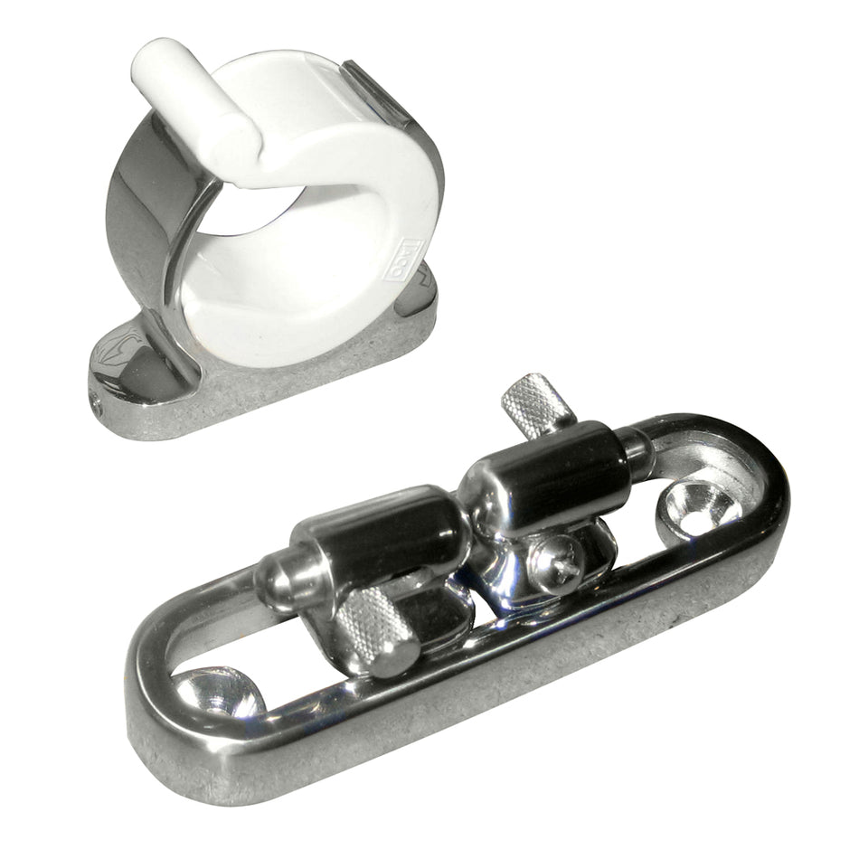 TACO Marine Reel Hangers with Rod Tip Holder Kit, SS316L, Adjusts 1.875 to 3.875 in — Quality Boat Parts