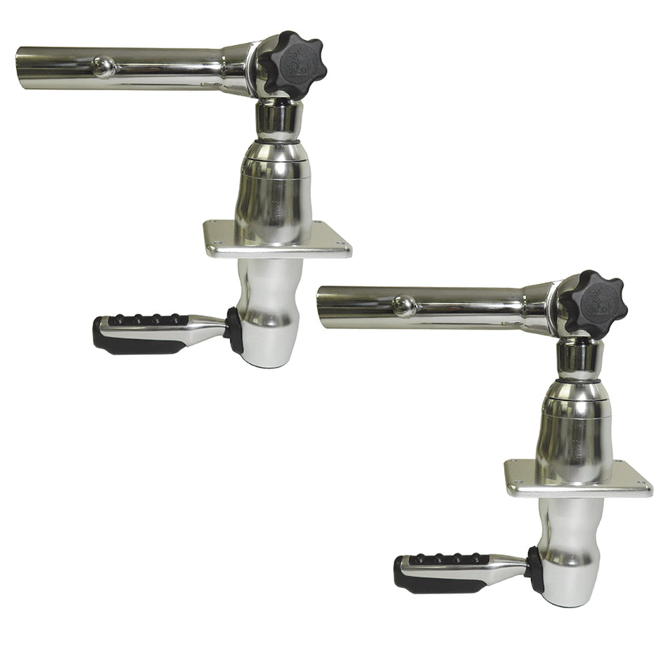 TACO Marine Grand Slam 280 Outrigger Mount, For 1-1/2 in Outriggers, Type-316L SS, Pair — Quality Boat Parts