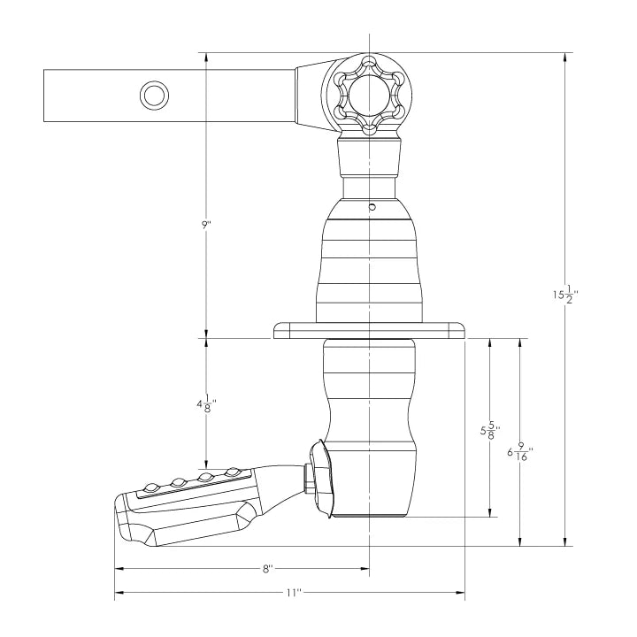 TACO Marine Grand Slam 280 Outrigger Mount, For 1-1/2 in Outriggers, Type-316L SS, Pair — Quality Boat Parts