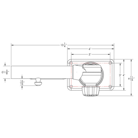 TACO Marine Grand Slam 280 Outrigger Mount, For 1-1/2 in Outriggers, Type-316L SS, Pair — Quality Boat Parts