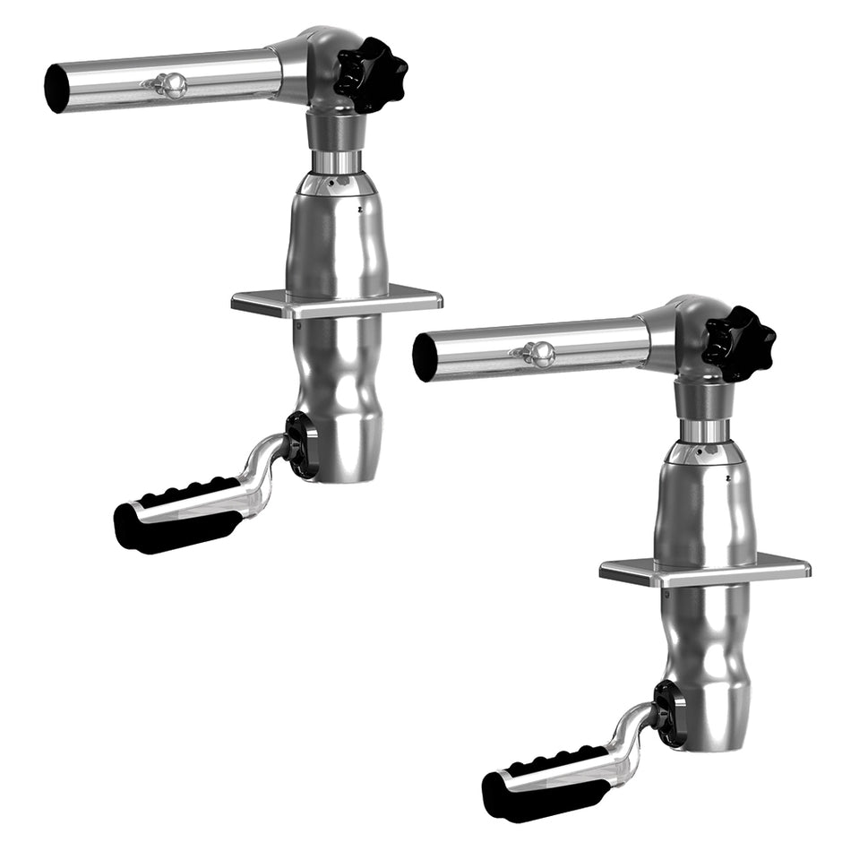 TACO Marine Grand Slam 2801 Outrigger Top Mounts, For 1-1/2 in Outriggers, 30° Offset Handle, 12 Locking Positions — Quality Boat Parts