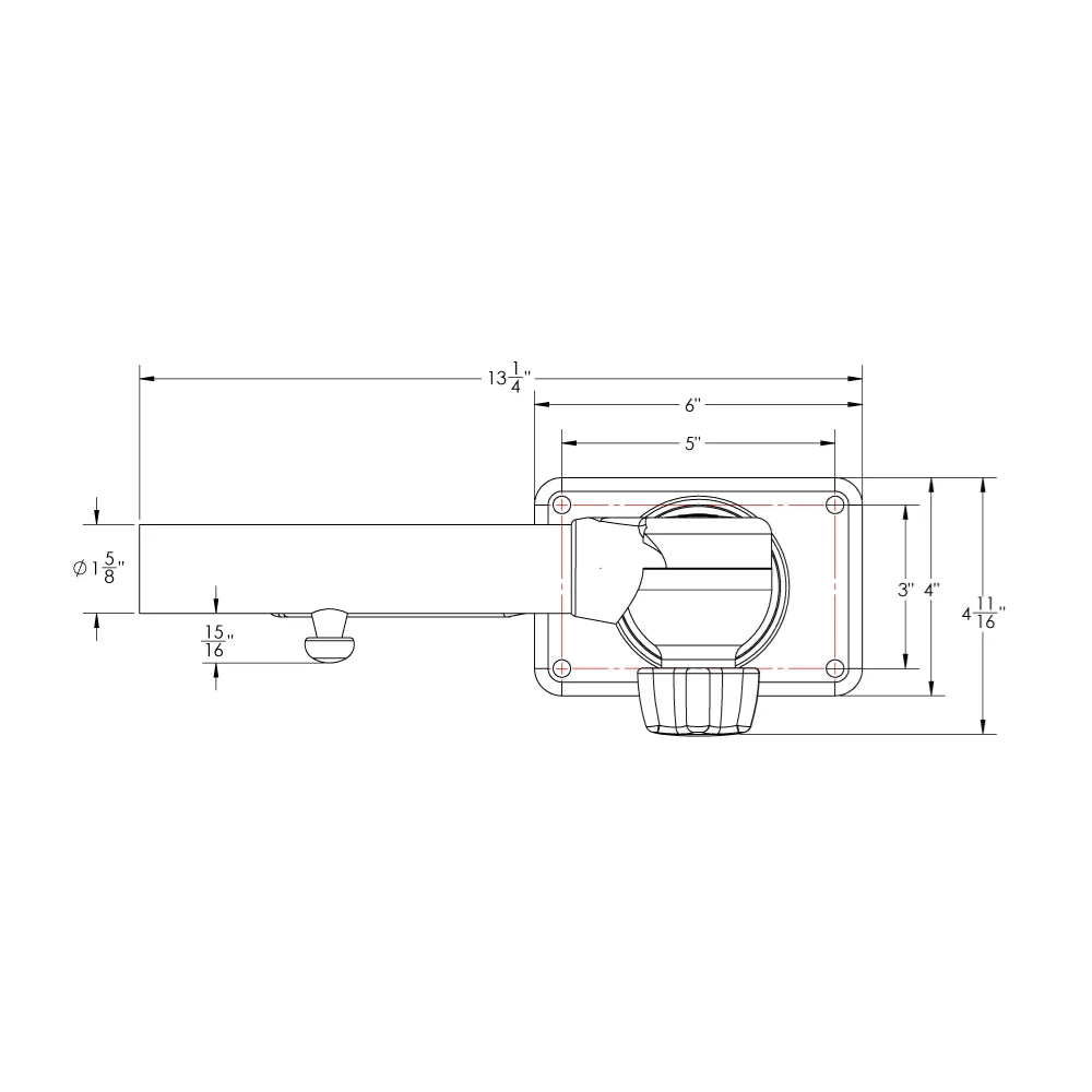 TACO Marine Grand Slam 2801 Outrigger Top Mounts, For 1-1/2 in Outriggers, 30° Offset Handle, 12 Locking Positions — Quality Boat Parts