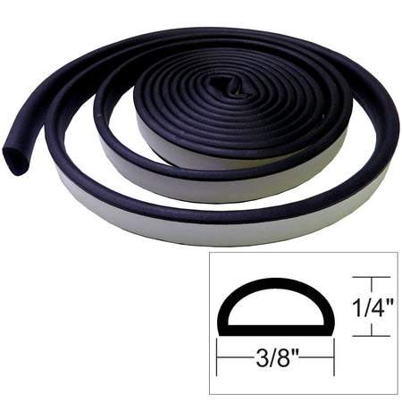 TACO Marine Weather Seal Tape, 10 ft, 7/32 in x 3/8 in, Black — Quality Boat Parts