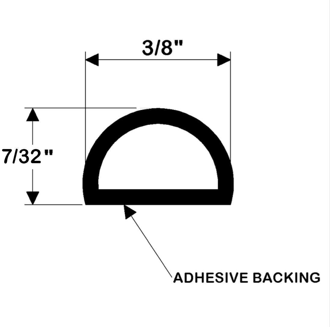 TACO Marine Weather Seal Tape, 10 ft, 7/32 in x 3/8 in, Black — Quality Boat Parts
