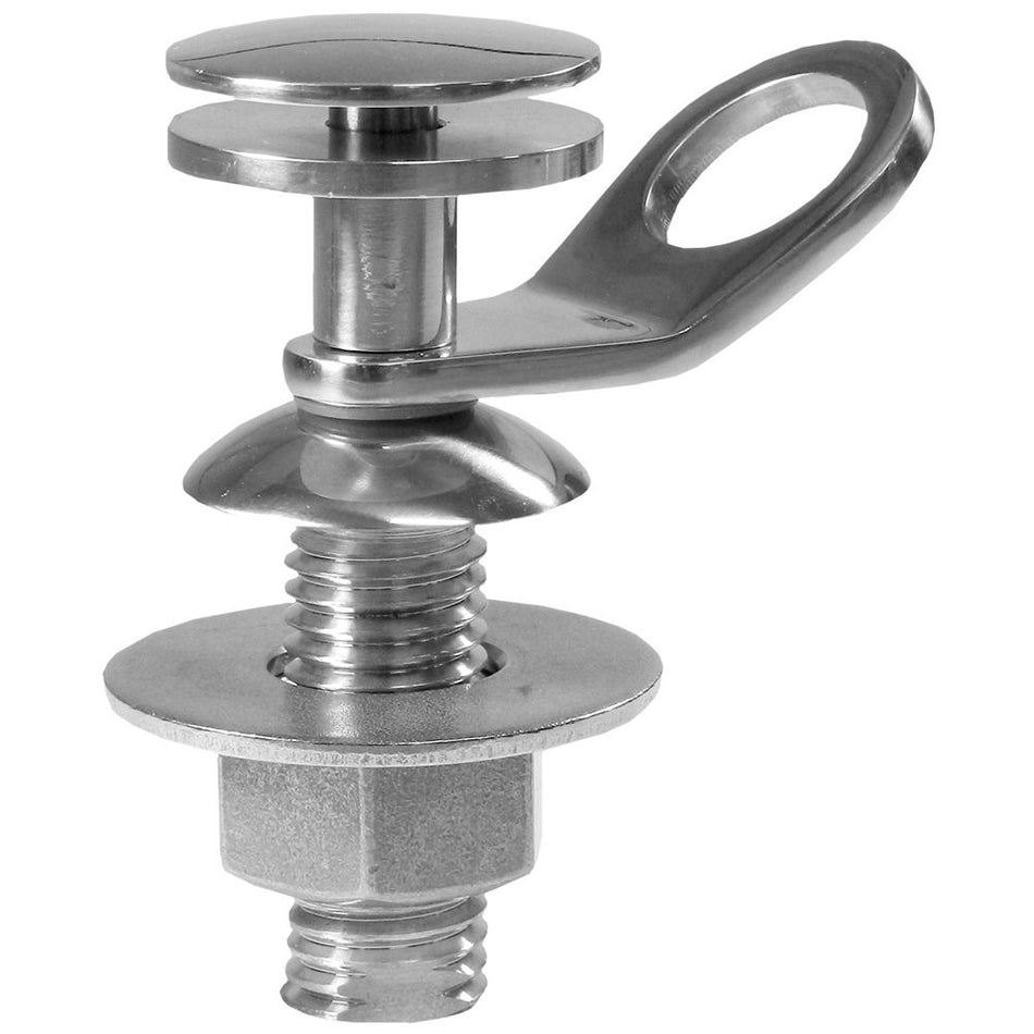 TACO Marine Quick Release Fender Lock, Type 316L SS, High Polish, 7/8 in Rope Hole — Quality Boat Parts