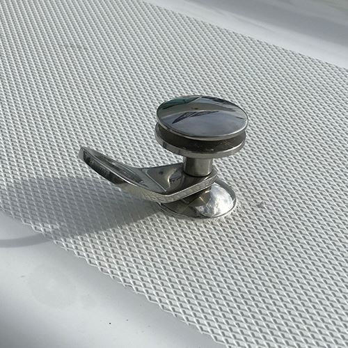 TACO Marine Quick Release Fender Lock, Type 316L SS, High Polish, 7/8 in Rope Hole — Quality Boat Parts