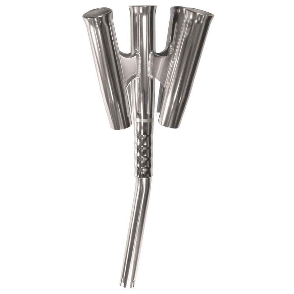 TACO Marine Olympic 5-Rod Holder Cluster, Fits 1-5/8 in Rod Holders, 9-3/4 in Flared Holders, Anodized Aluminum — Quality Boat Parts