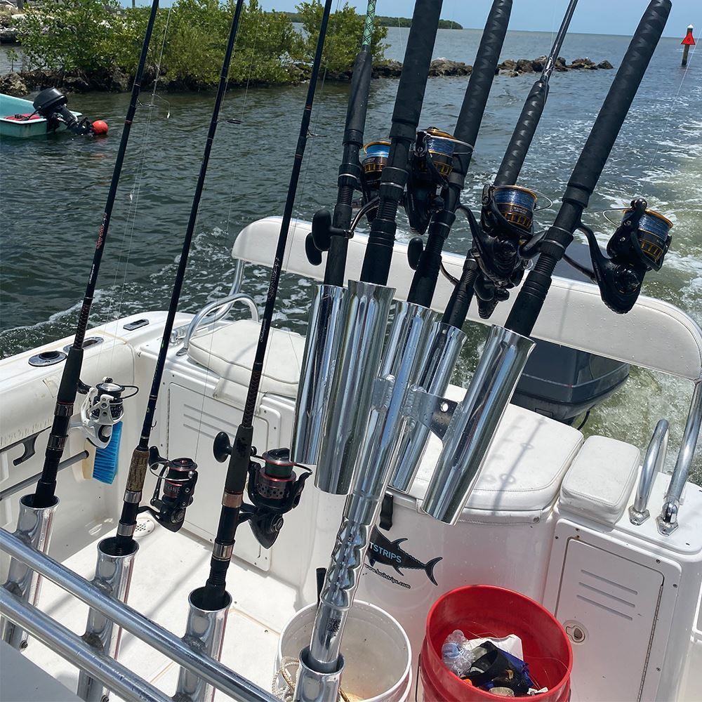 TACO Marine Olympic 5-Rod Holder Cluster, Fits 1-5/8 in Rod Holders, 9-3/4 in Flared Holders, Anodized Aluminum — Quality Boat Parts