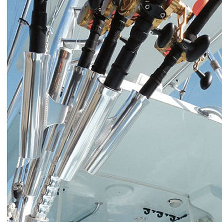 TACO Marine Olympic 5-Rod Holder Cluster, Fits 1-5/8 in Rod Holders, 9-3/4 in Flared Holders, Anodized Aluminum — Quality Boat Parts
