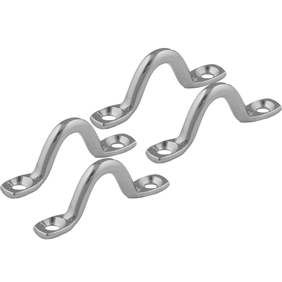 TACO Marine Stamped Stainless Steel Eye Straps, 4pk, Type-304 SS, 1/2 in Opening — Quality Boat Parts
