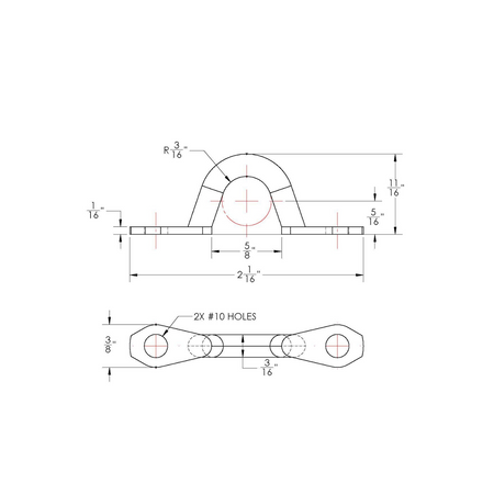 TACO Marine Stamped Stainless Steel Eye Straps, 4pk, Type-304 SS, 1/2 in Opening — Quality Boat Parts