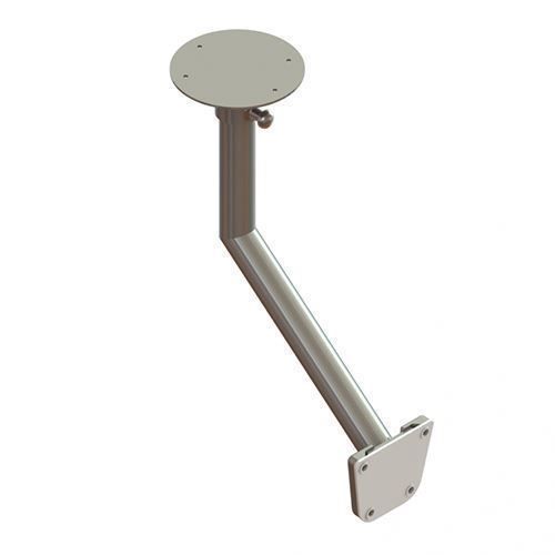 TACO Marine Stainless Steel Table Base, For Side Mount Table Pedestal System, 1-5/8 in Tube, 6-1/4 in Flange, Locking Pull Pin, Polished — Quality Boat Parts