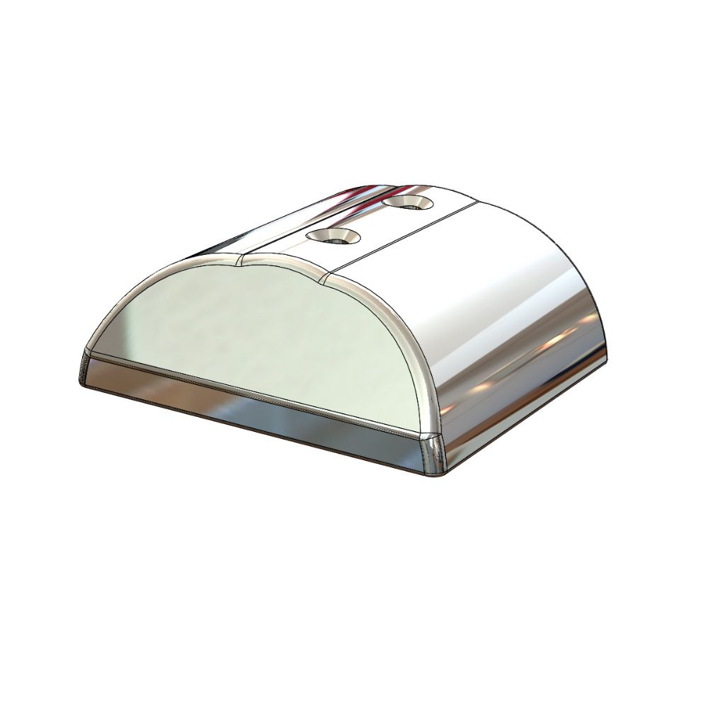 TACO Marine SuproFlex Rub Rail End Cap, For V11-9970, Large, Type-316L SS, Mirror Polish — Quality Boat Parts