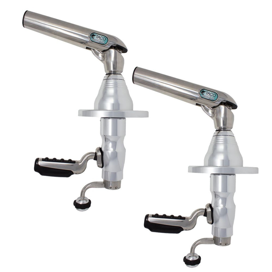 TACO Marine Pro Series GS-500 Outrigger Mounts, For Carbon Fiber Tele-Outriggers Up to 24 ft, Twist & Lock Arm — Quality Boat Parts