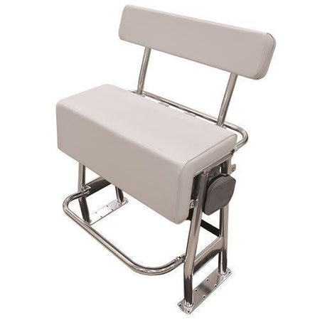 TACO Marine Neptune II Leaning Post with Tackle Storage Bag, For Boats Under 25 ft, 14 in x 35 in Footprint, 72qt Cooler Storage, 4 Rod Holders, Anodized Aluminum Frame — Quality Boat Parts