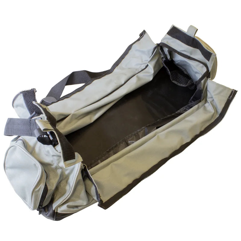 TACO Marine Neptune II Leaning Post with Tackle Storage Bag, For Boats Under 25 ft, 14 in x 35 in Footprint, 72qt Cooler Storage, 4 Rod Holders, Anodized Aluminum Frame — Quality Boat Parts