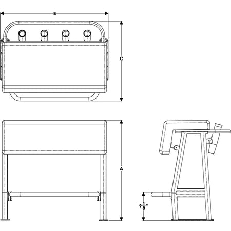 TACO Marine Neptune II Leaning Post with Tackle Storage Bag, For Boats Under 25 ft, 14 in x 35 in Footprint, 72qt Cooler Storage, 4 Rod Holders, Anodized Aluminum Frame — Quality Boat Parts