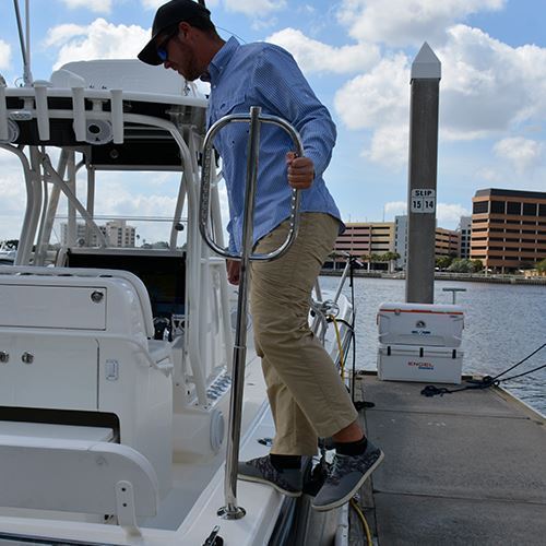 TACO Marine Come On Board Handle, Rod Holder Mount, 57 in, Stainless Steel — Quality Boat Parts