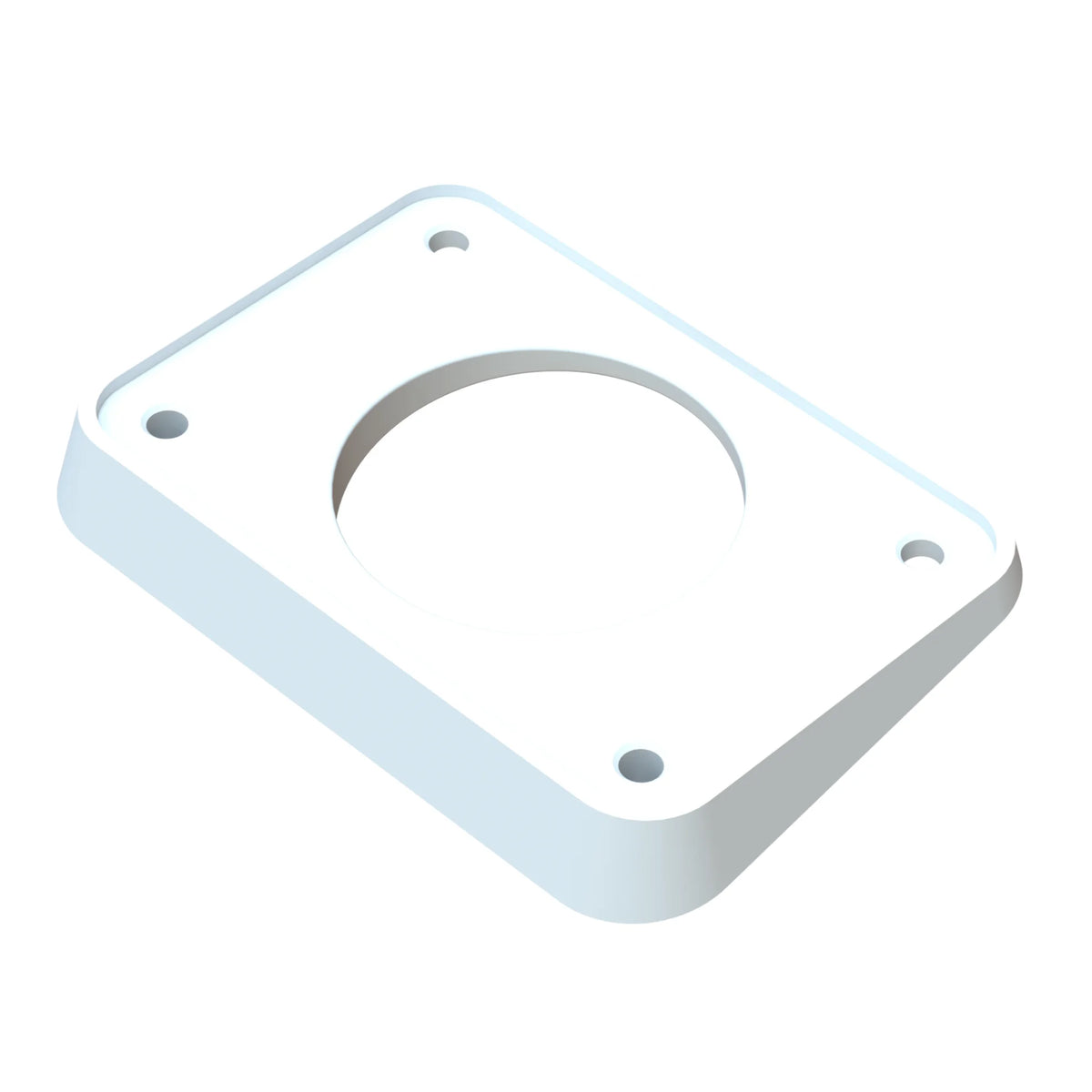 TACO Marine Outrigger Mount Wedge Plates, For Grand Slam Outriggers, 8°, 6-11/16 in x 4-9/16 in, Arctic White, 2pk — Quality Boat Parts