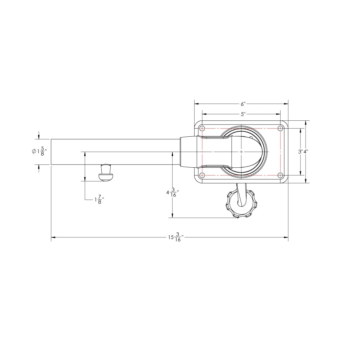 TACO Marine Grand Slam 380-LE Outrigger Mount Pair, For 1-1/2 in Outriggers, 25-40 ft Boats — Quality Boat Parts
