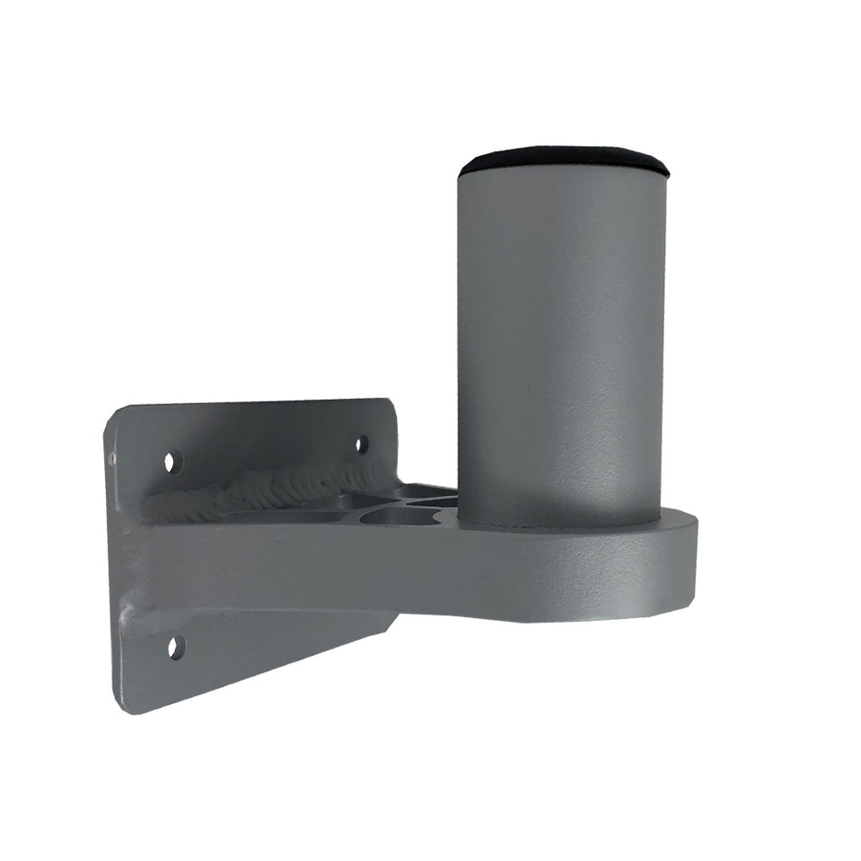 TACO Marine ShadeFin Mini Side Wall Mount, Backing Plate, 6061 Aluminum, 304 SS, Misty Silver Finish — Quality Boat Parts