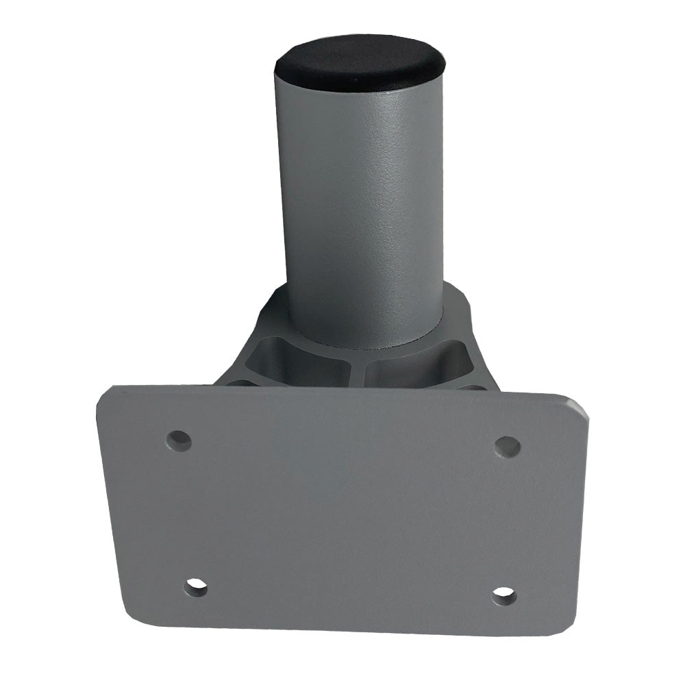 TACO Marine ShadeFin Mini Side Wall Mount, Backing Plate, 6061 Aluminum, 304 SS, Misty Silver Finish — Quality Boat Parts
