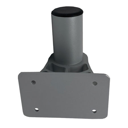 TACO Marine ShadeFin Mini Side Wall Mount, Backing Plate, 6061 Aluminum, 304 SS, Misty Silver Finish — Quality Boat Parts