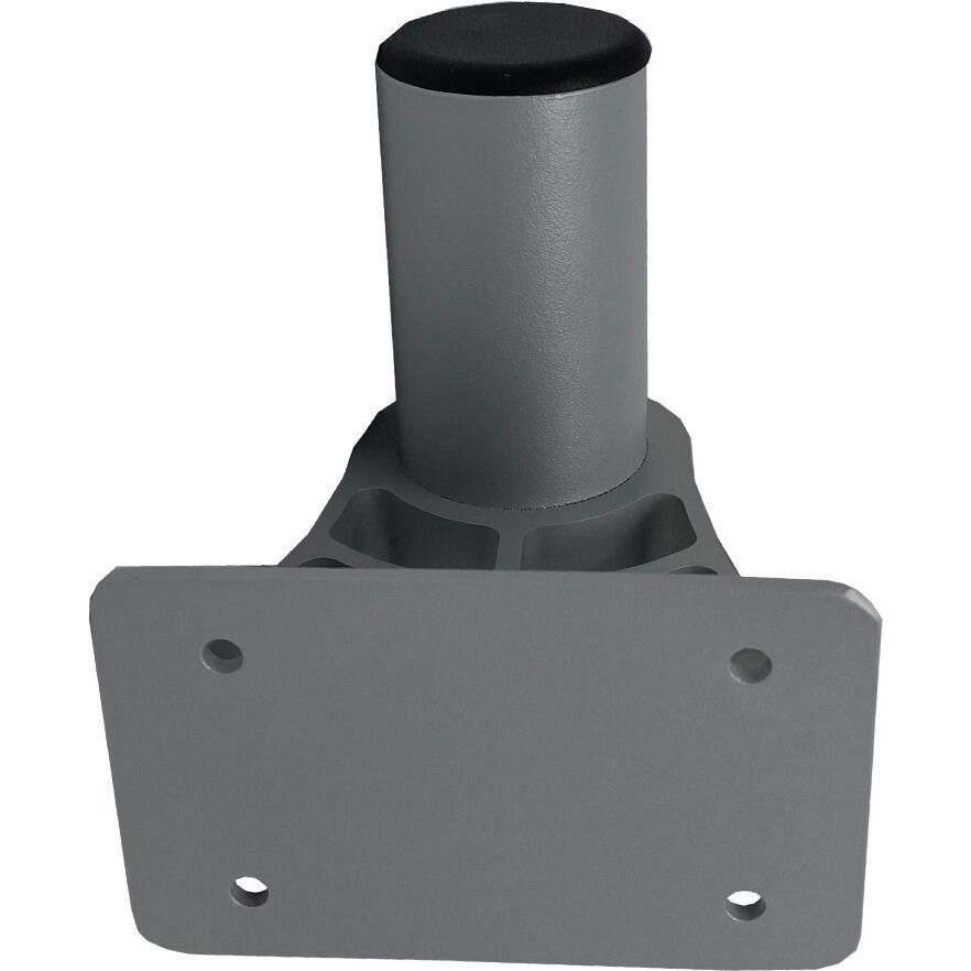 TACO Marine ShadeFin Mini Side Wall Mount, Backing Plate, 6061 Aluminum, 304 SS, Misty Silver Finish — Quality Boat Parts