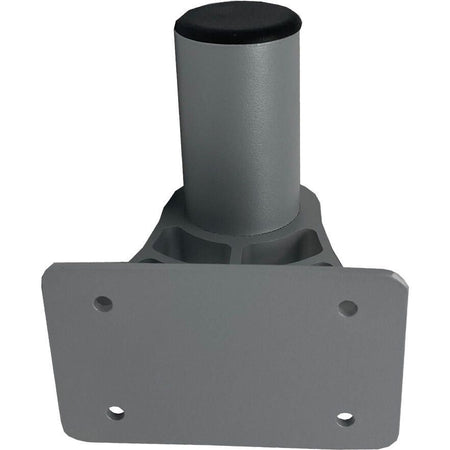 TACO Marine ShadeFin Mini Side Wall Mount, Backing Plate, 6061 Aluminum, 304 SS, Misty Silver Finish — Quality Boat Parts