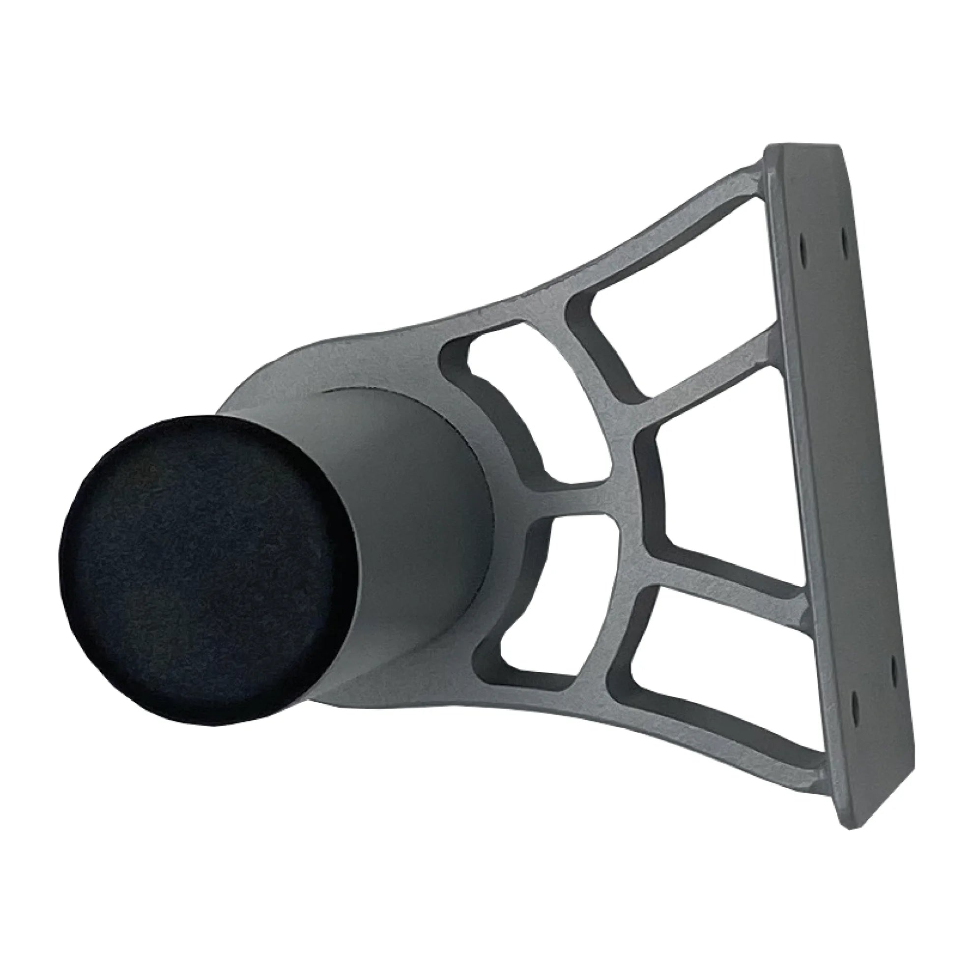 TACO Marine ShadeFin Mini Side Wall Mount, Backing Plate, 6061 Aluminum, 304 SS, Misty Silver Finish — Quality Boat Parts