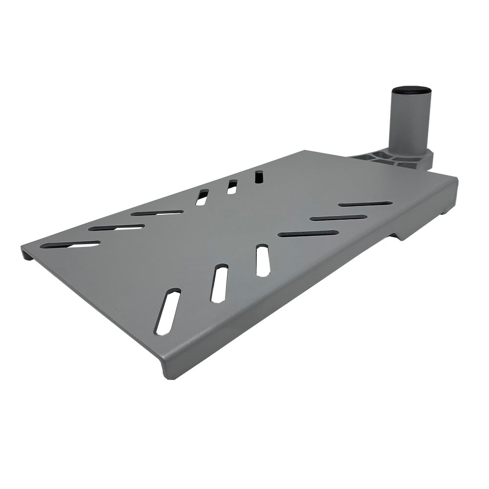 TACO Marine ShadeFin Mini Swivel Seat Mount, For Standard 4-Screw Swivel Seats, 6061 Aluminum, Misty Silver Finish — Quality Boat Parts