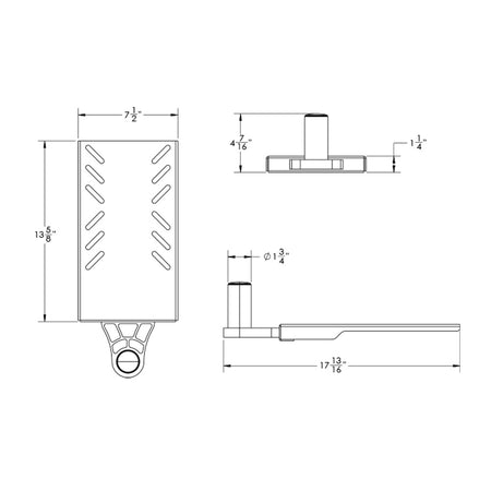 TACO Marine ShadeFin Mini Swivel Seat Mount, For Standard 4-Screw Swivel Seats, 6061 Aluminum, Misty Silver Finish — Quality Boat Parts