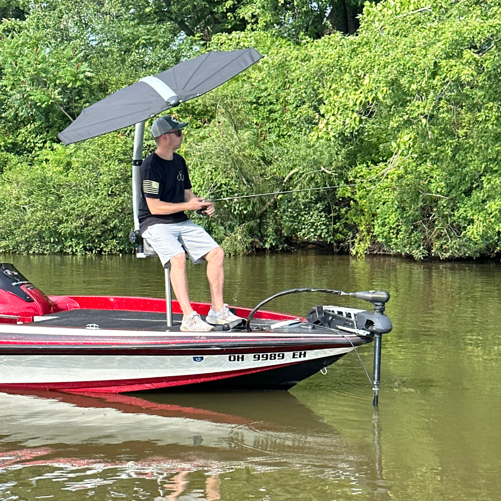TACO Marine ShadeFin Mini Swivel Seat Mount, For Standard 4-Screw Swivel Seats, 6061 Aluminum, Misty Silver Finish — Quality Boat Parts