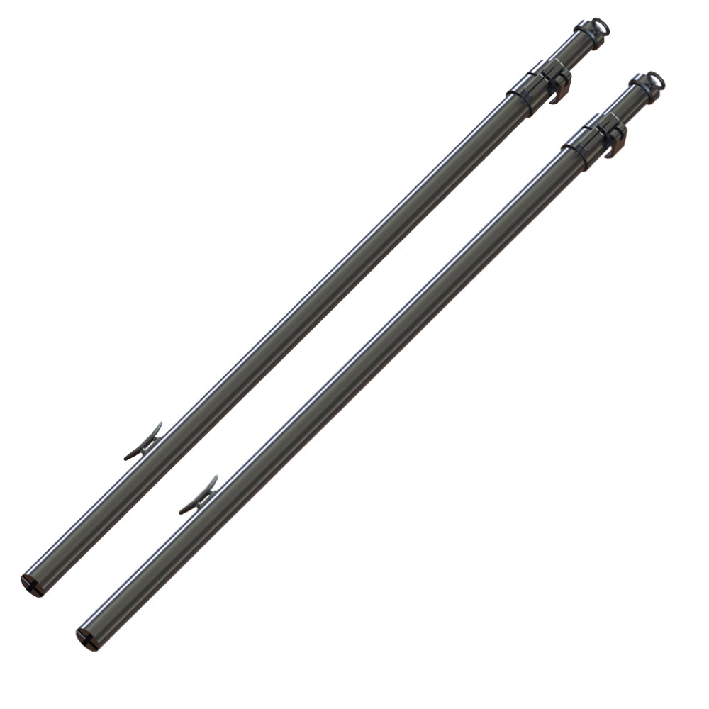TACO Marine Tele-Sun Aluminum Shade Poles, 44.6-69.37 in, 2pk — Quality Boat Parts