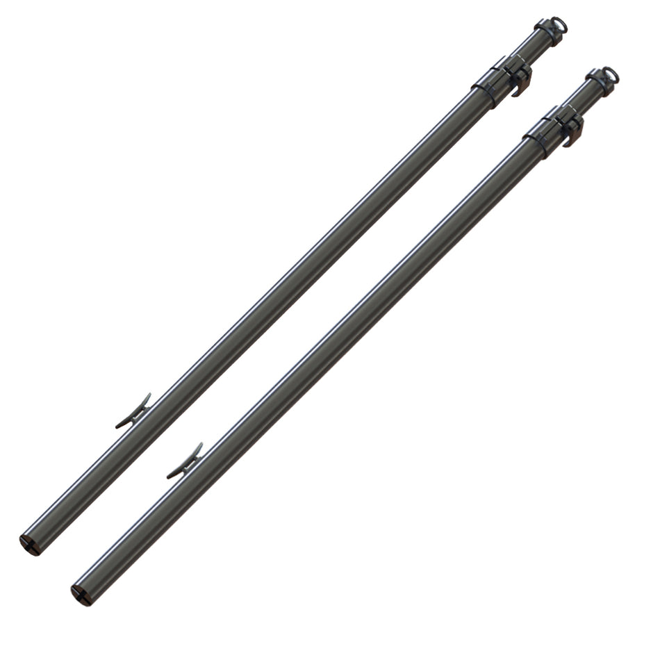 TACO Marine Tele-Sun Aluminum Shade Poles, 44.6-69.37 in, 2pk — Quality Boat Parts