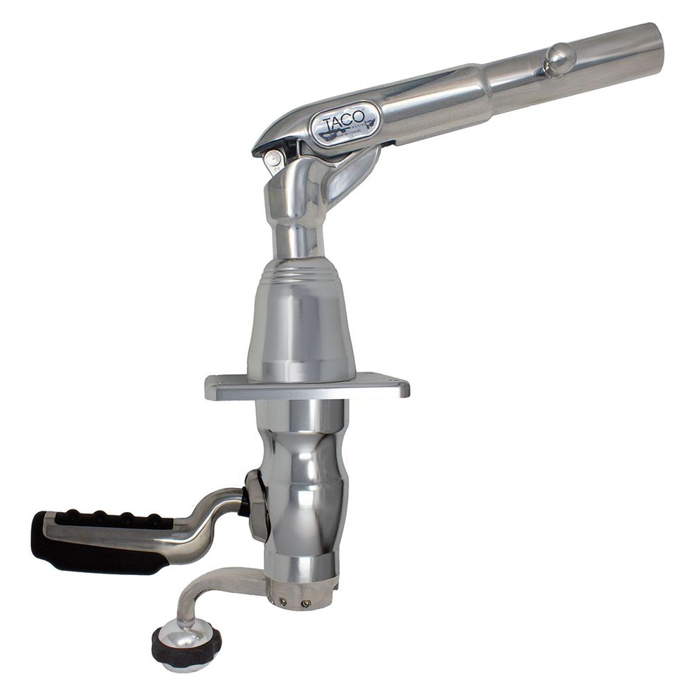 TACO Marine Grand Slam 390 Outrigger Mount, 180° Handle, For 1-1/2 in Outriggers, 45° Lift, 316L SS — Quality Boat Parts