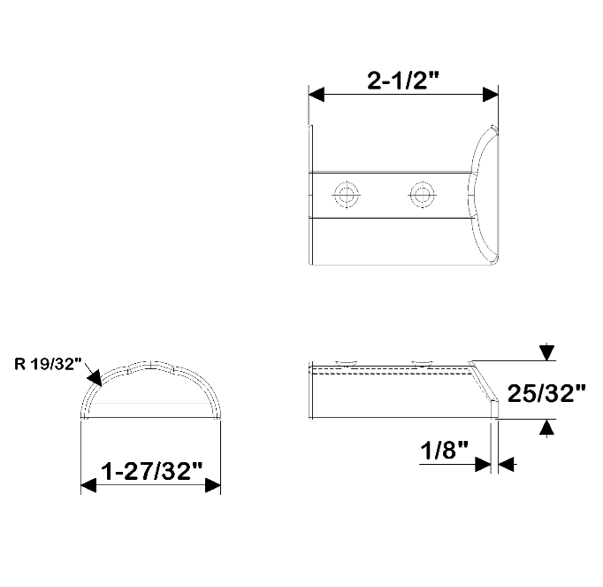 TACO Marine SuproFlex Small Rub Rail End Cap, For V11-9960, Type-316L SS, Mirror Polish — Quality Boat Parts