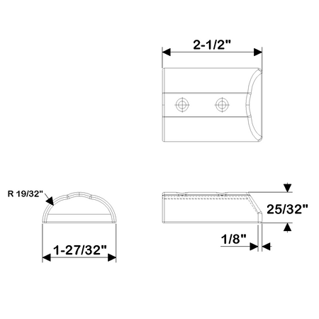 TACO Marine SuproFlex Small Rub Rail End Cap, For V11-9960, Type-316L SS, Mirror Polish — Quality Boat Parts