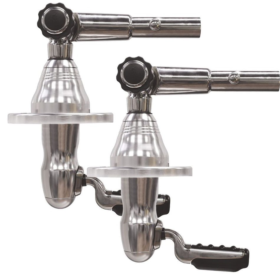 TACO Marine Grand Slam 400 Outrigger Top Mount, For 1-1/2 in Poles, 8-Bolt, Pair — Quality Boat Parts