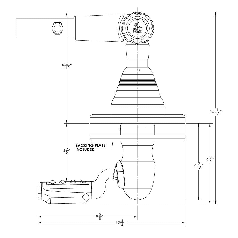 TACO Marine Grand Slam 400 Outrigger Top Mount, For 1-1/2 in Poles, 8-Bolt, Pair — Quality Boat Parts