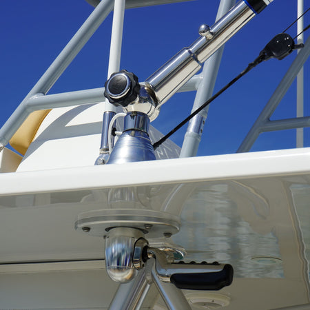 TACO Marine Grand Slam 400 Outrigger Top Mount, For 1-1/2 in Poles, 8-Bolt, Pair — Quality Boat Parts