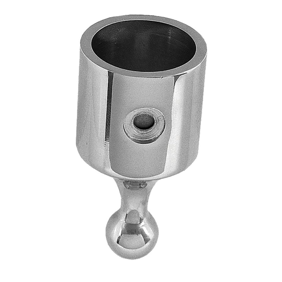 TACO Marine Ball & Socket Top Cap, For 7/8 in Tube, SS316L, Set Screw — Quality Boat Parts