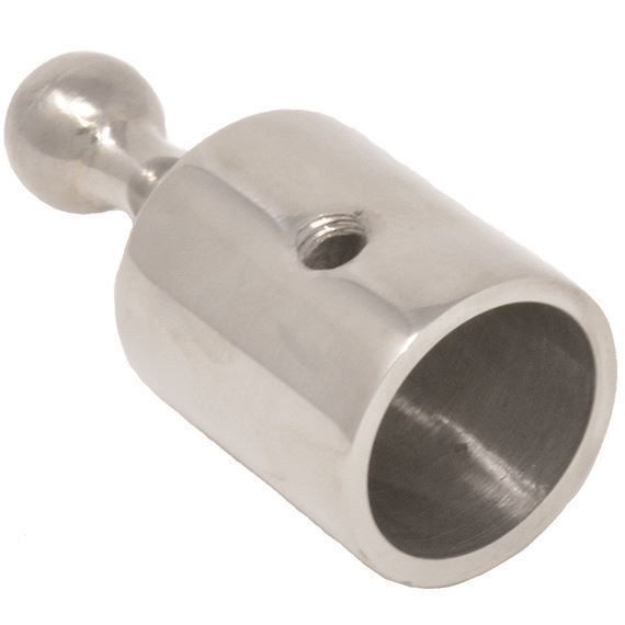 TACO Marine Ball & Socket Top Cap, For 7/8 in Tube, SS316L, Set Screw — Quality Boat Parts