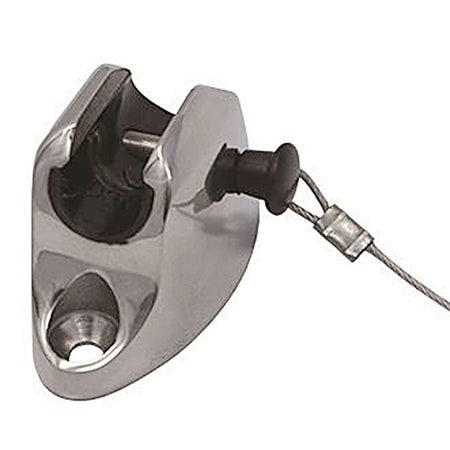 TACO Marine Deck Hinge with Pin & Lanyard, Type 316L SS, Flat Mount — Quality Boat Parts
