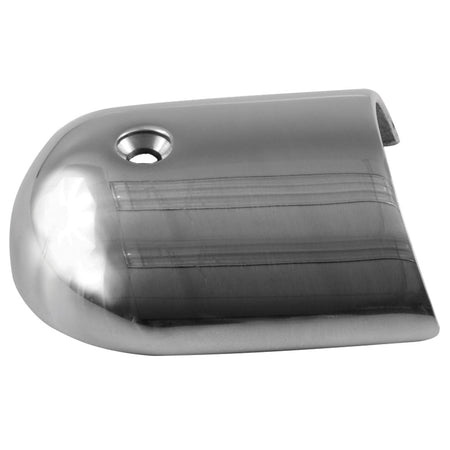 TACO Marine Rub Rail End Cap, 1-7/8 in, 316 Stainless Steel, Polished — Quality Boat Parts