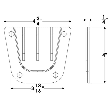 TACO Marine Table Column Wedge Plate, For F16-0080, Frosty White — Quality Boat Parts